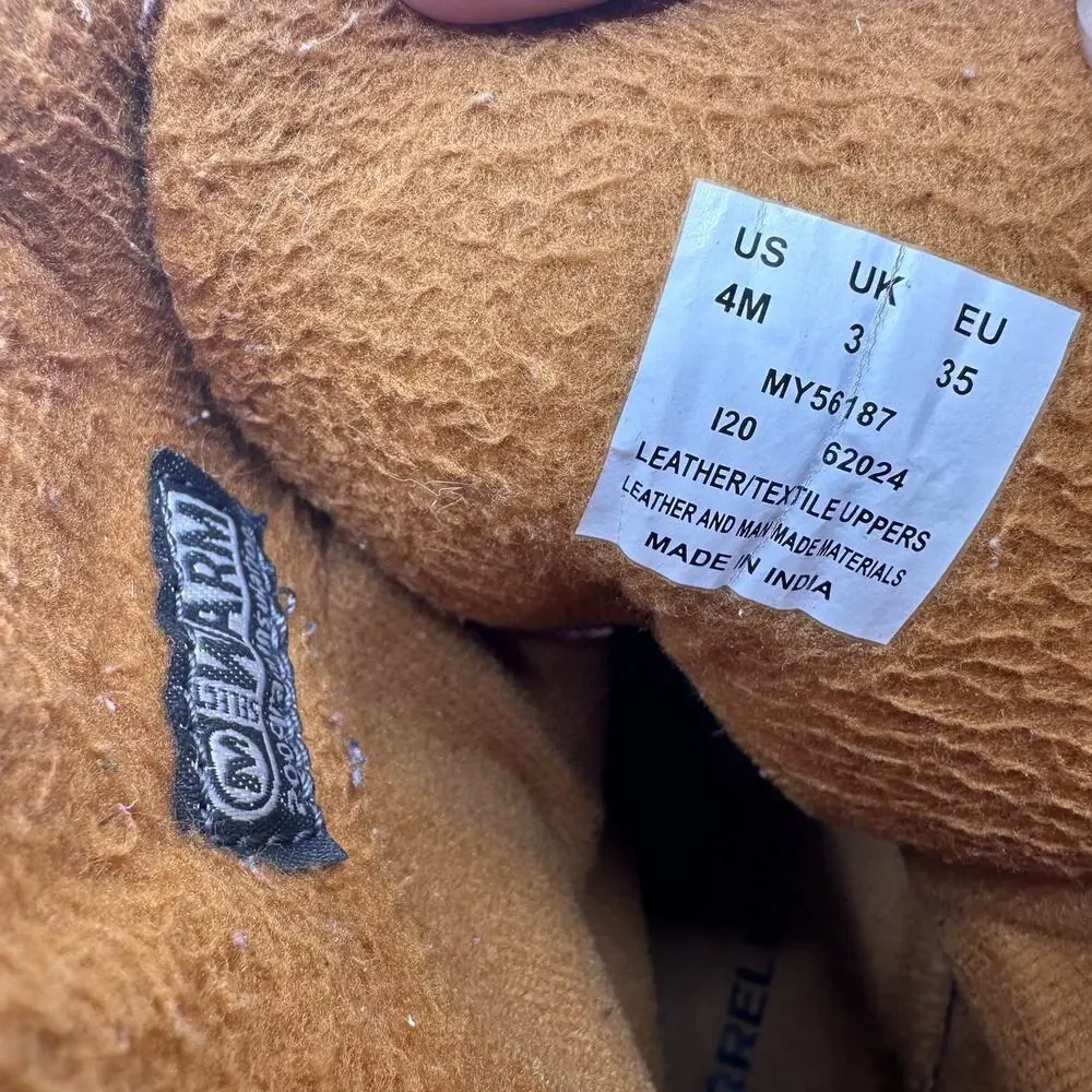 Merrell Snowbank 2 Waterproof Boots MY56187 Mens US 4M Gold/Black Lace-Up Thermo